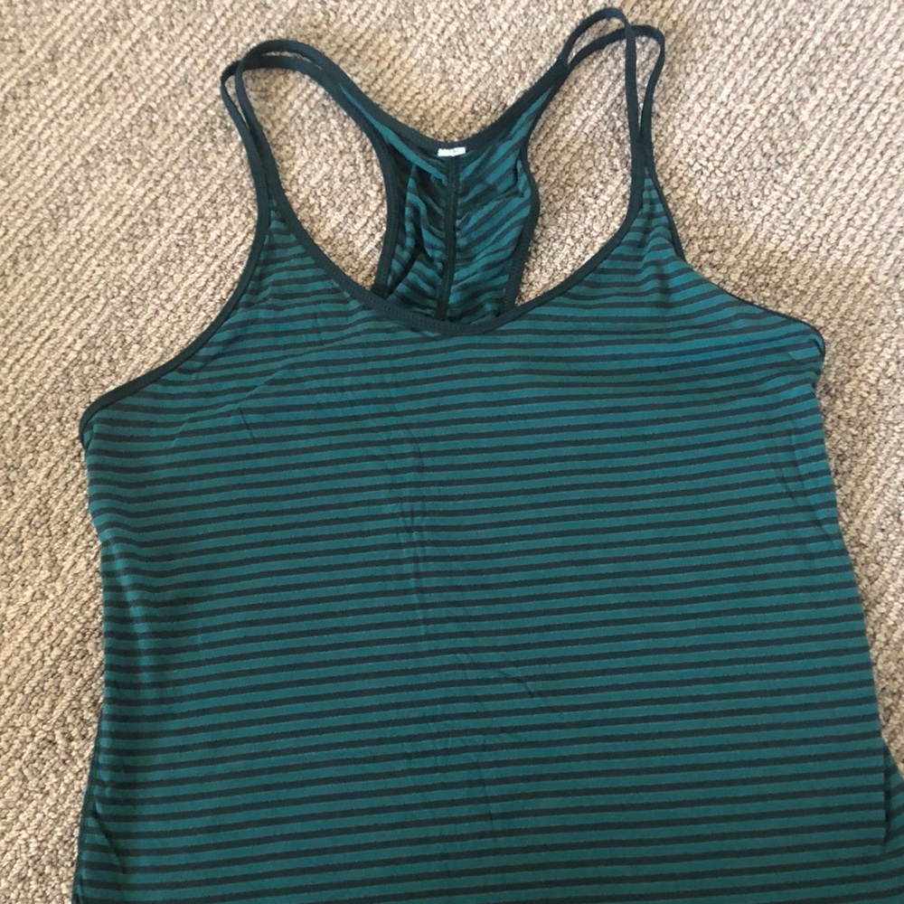 Lululemon striped workout tank!Excellent condition